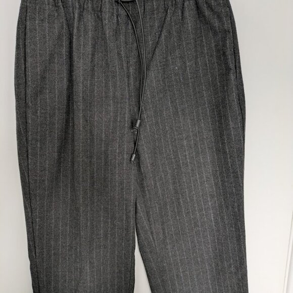 MANGO Straight Striped Trousers Elastic waist and drawstring - Picture 3 of 7
